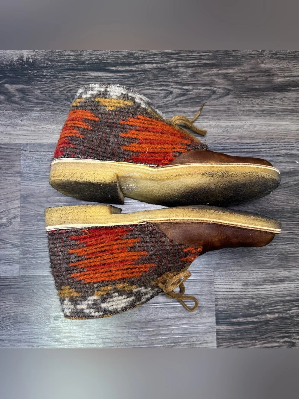 🔥Clarks x Woolrich Desert Boot Oiled Leather / Wool) Men's US Size 7